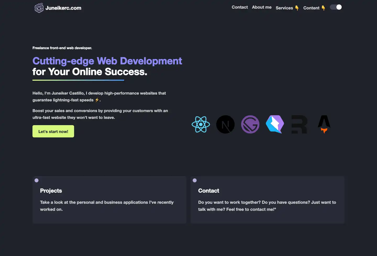 Juneiker Castillo - Frontend Web Developer.